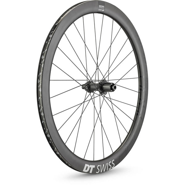 DT Swiss HEC 1400 Carbon Disc Brake Road Wheels Black / Rear - 47mm Carbon / 12 x 142mm