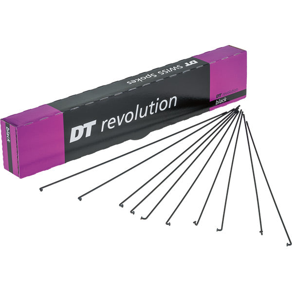 DT Swiss Revolution Black Spokes 14/17g Box of 100 Black / 248mm