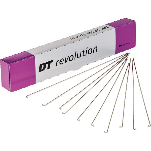 DT Swiss Revolution Silver Spokes 14/17g Box of 100 Silver / 265mm