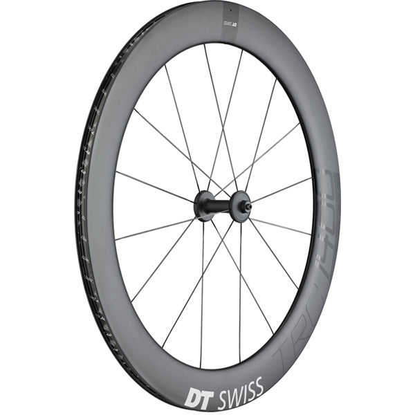 DT Swiss TRC 1400 DICUT Carbon Track Wheel Black / Front - 65mm Carbon Tubular / 100mm Bolt On