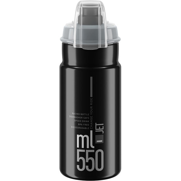 Elite Jet Biodegradable MTB Bottle Black / Grey / 550 ml