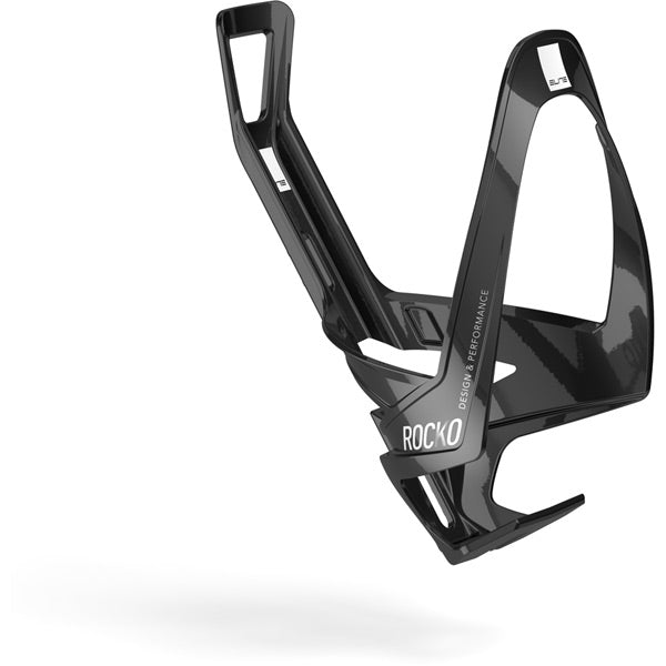 Elite Rocko Carbon Bottle Cage Gloss Black / Gloss White / One Size
