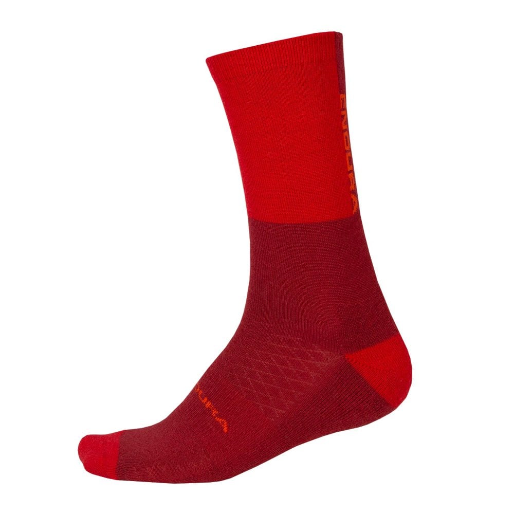 Endura BaaBaa Merino Winter Socks Rust Red / L-XL