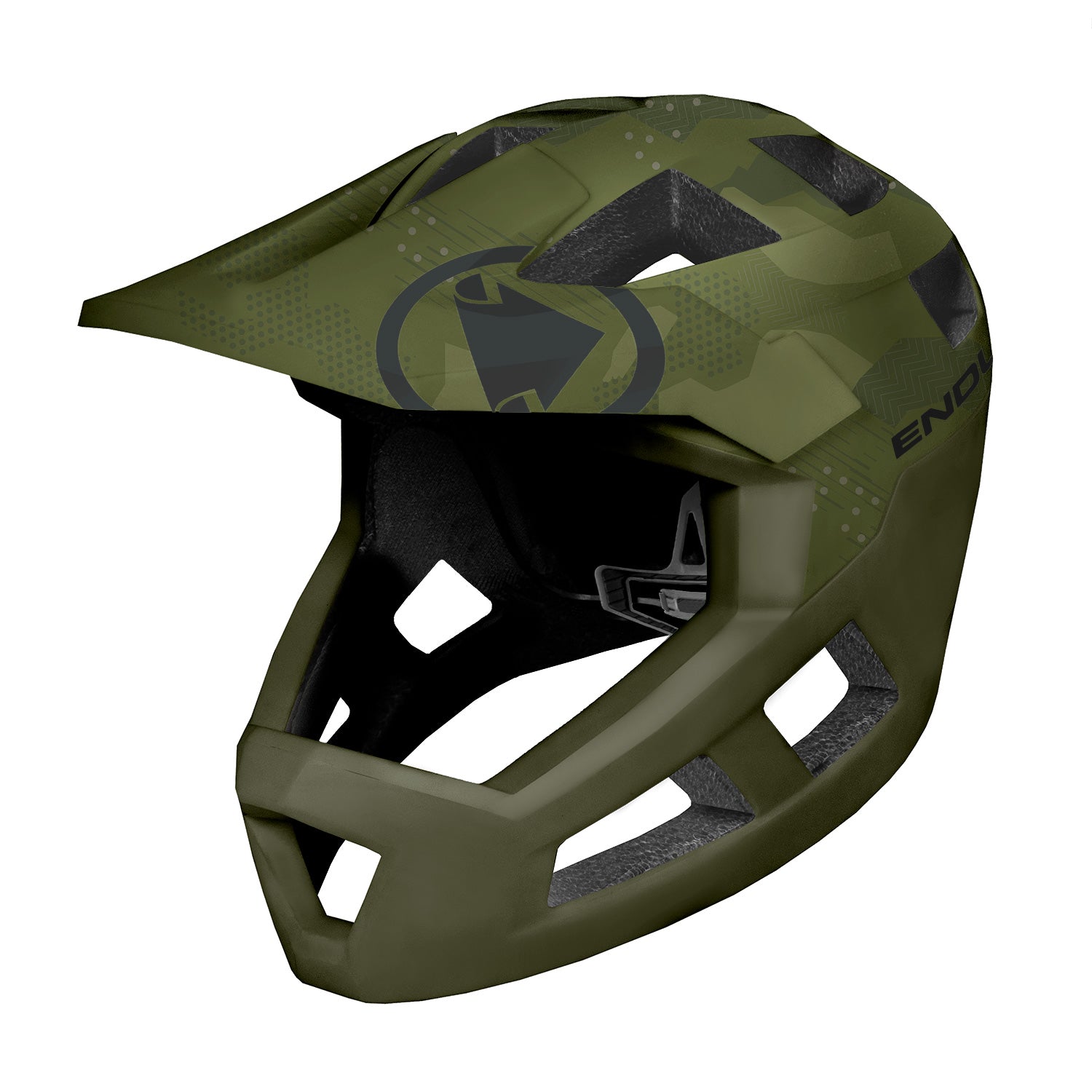 Endura SingleTrack Youth Full Face Helmet OliveGreen / One size