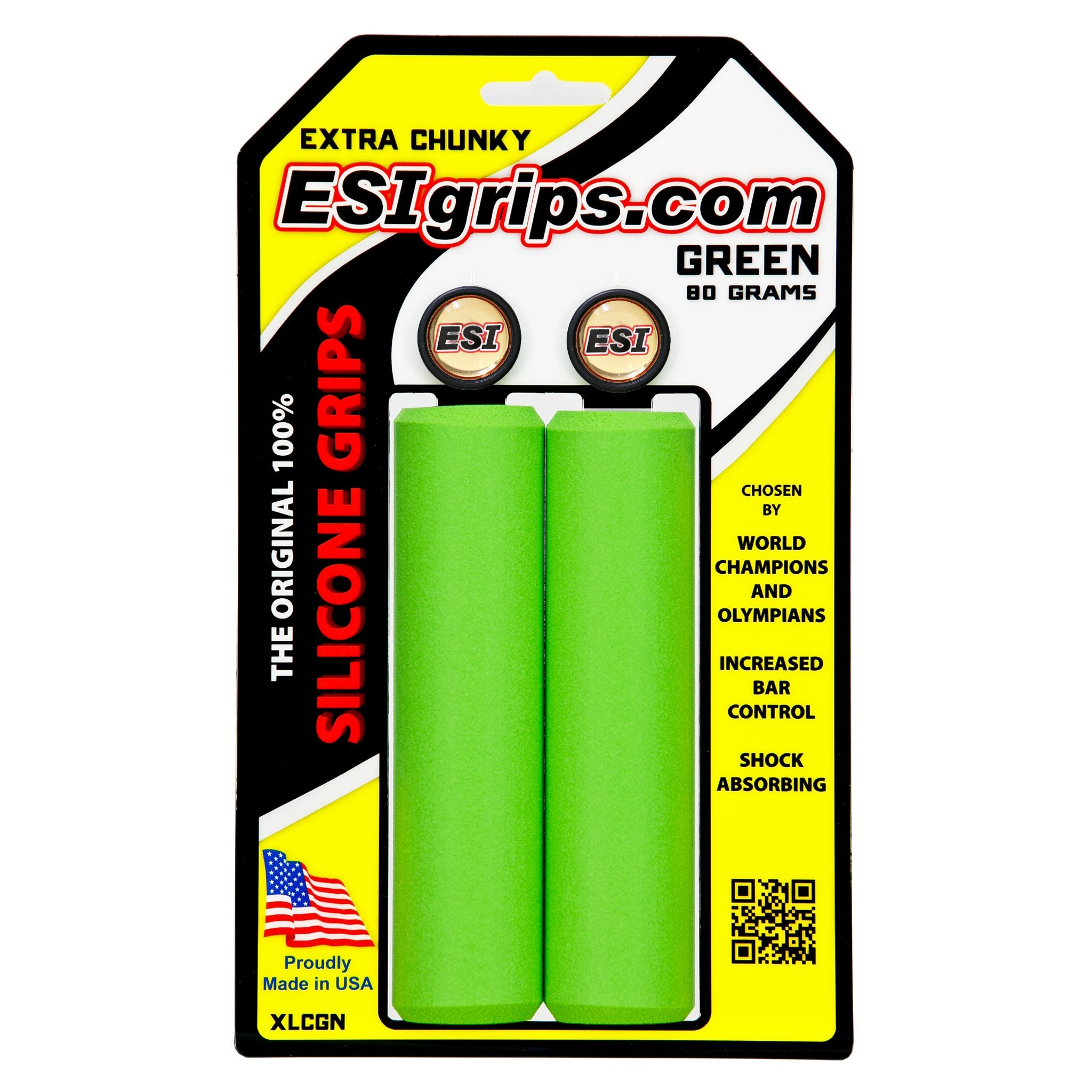 ESI Extra Chunky Silicone Grips Green / One Size