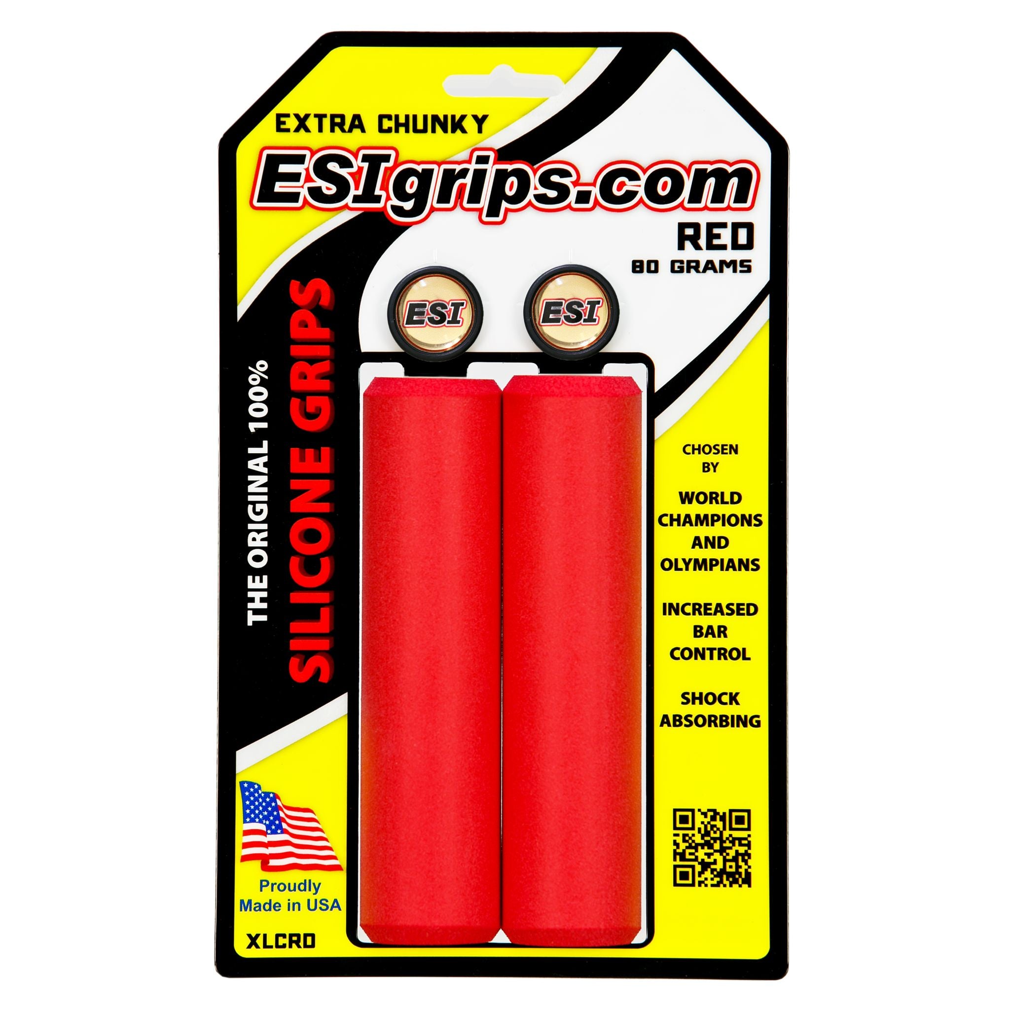 ESI Extra Chunky Silicone Grips Red / One Size