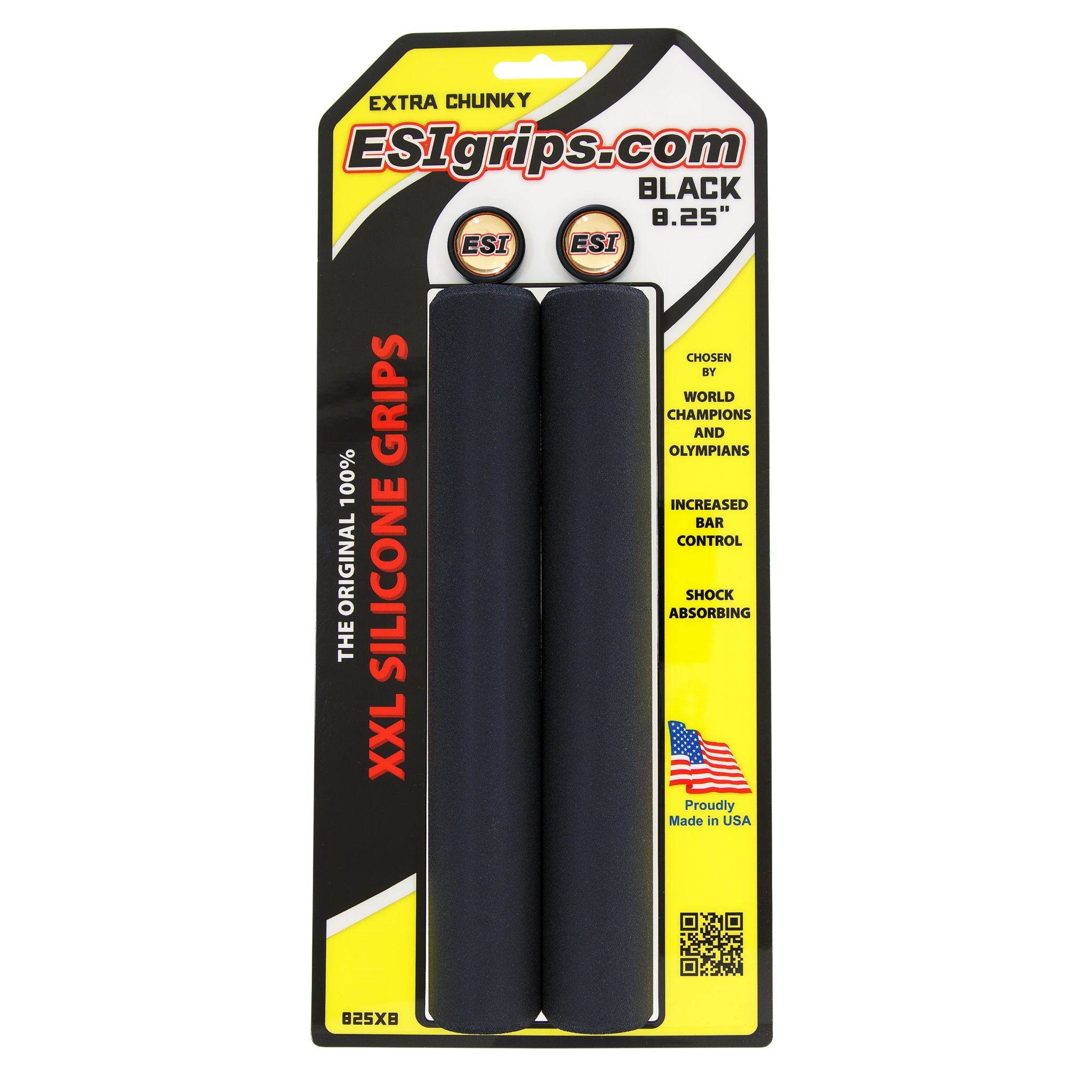 ESI Extra Chunky XXL 8.25 Inch Silicone Grips Black / One Size