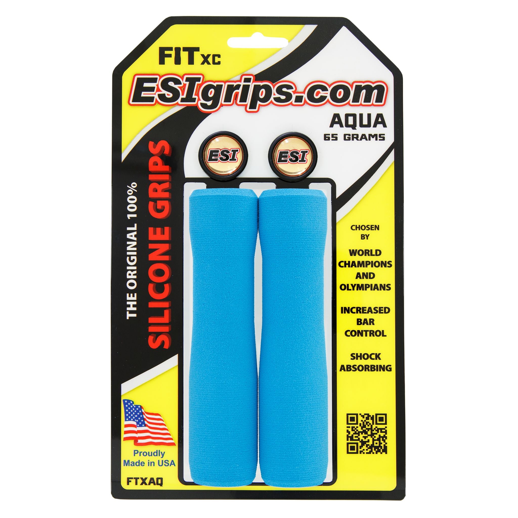 ESI Fit XC Silicone Grips Aqua / One Size