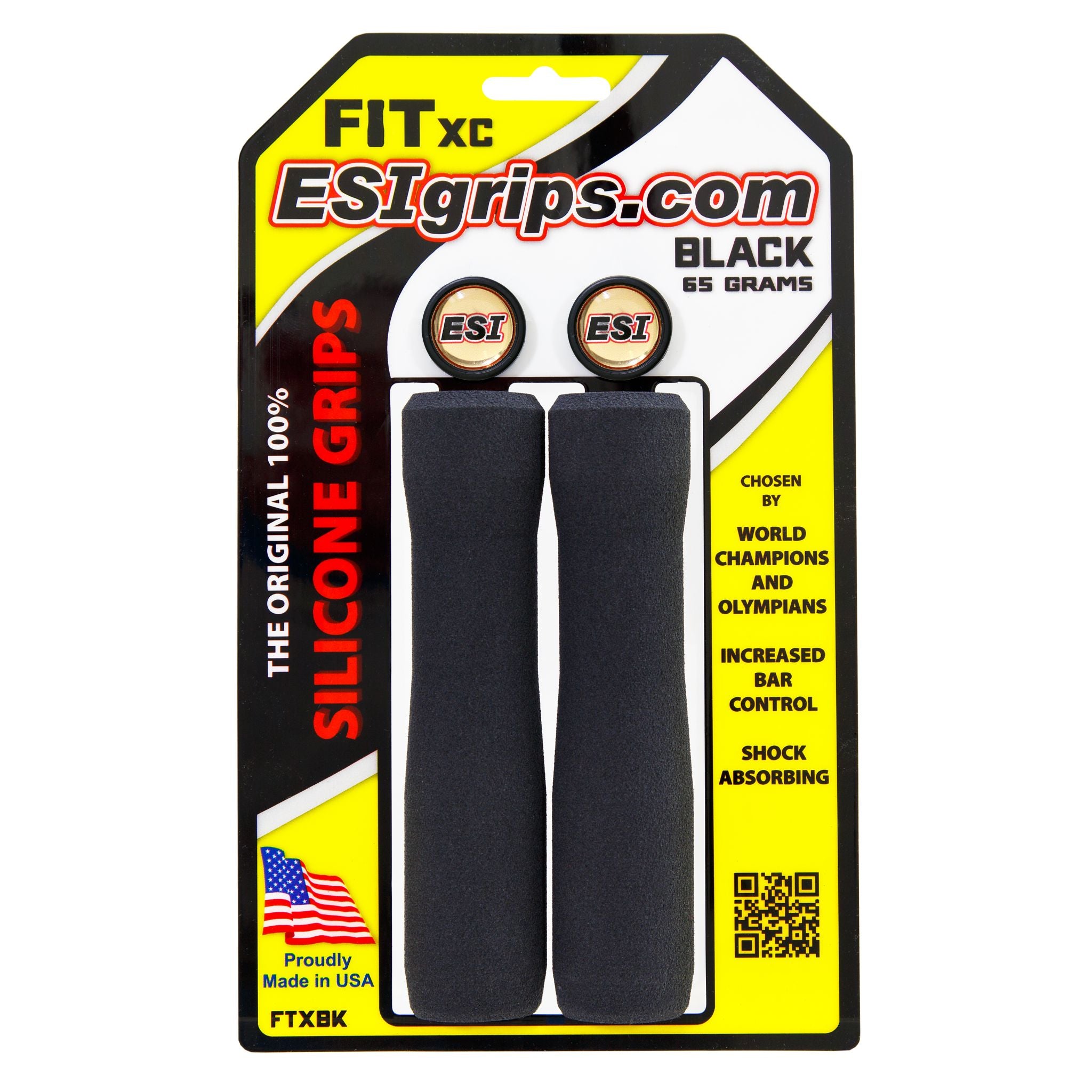ESI Fit XC Silicone Grips Black / One Size