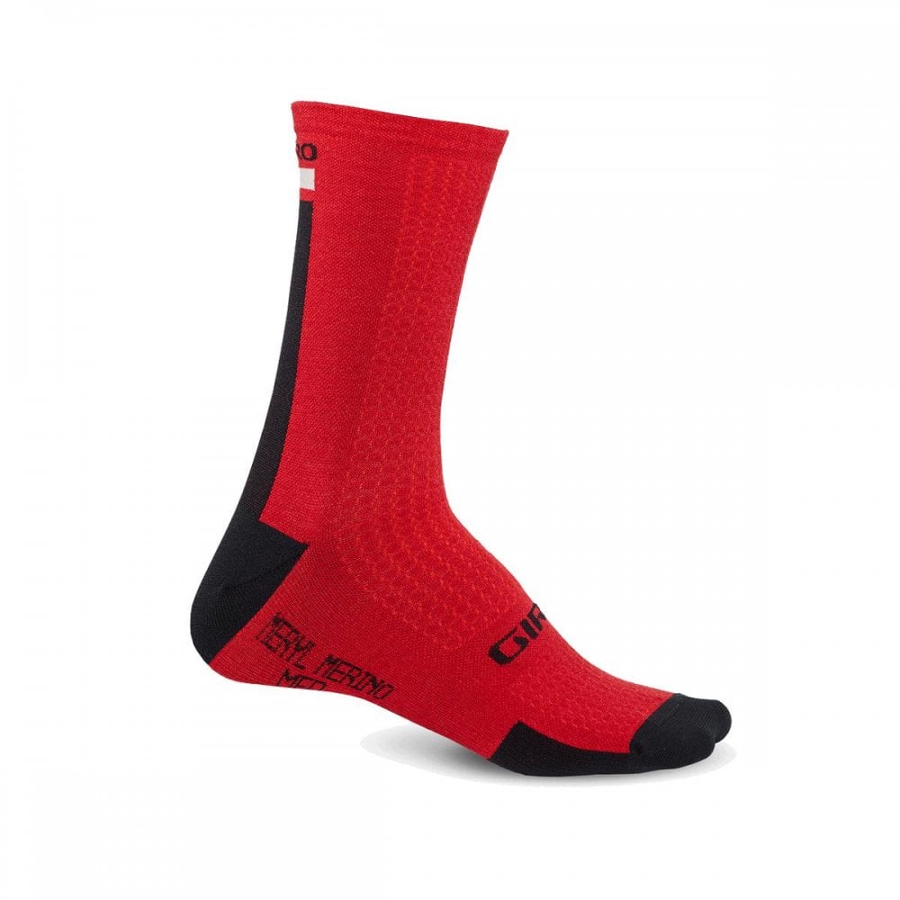 Giro Hrc+ Merino Wool Cycling Socks Dark Red/Black/Grey / S
