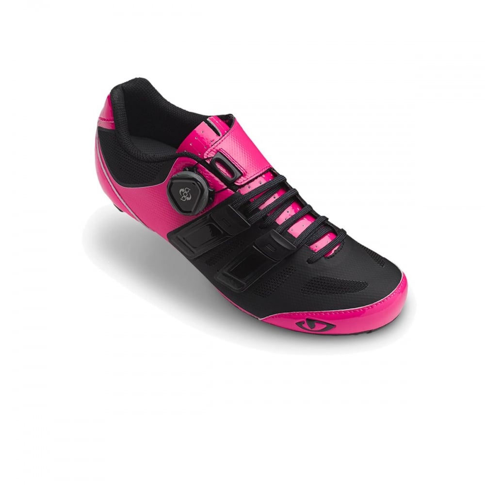 Giro Raes Techlace Women's Road Cycling Shoes Bright Pink/Black / 38