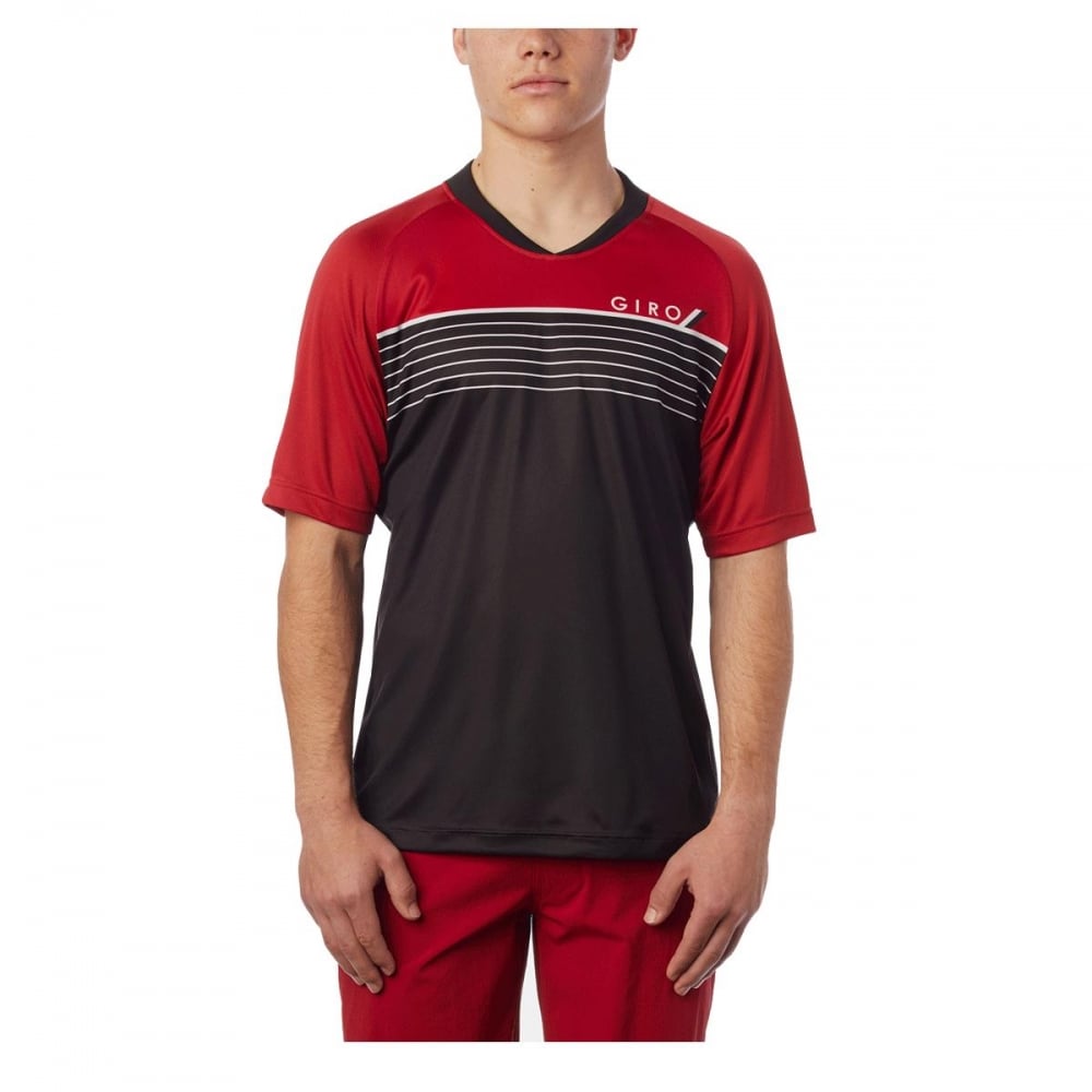 Giro Roust Short Sleeve MTB Jersey Lime Distressed / S