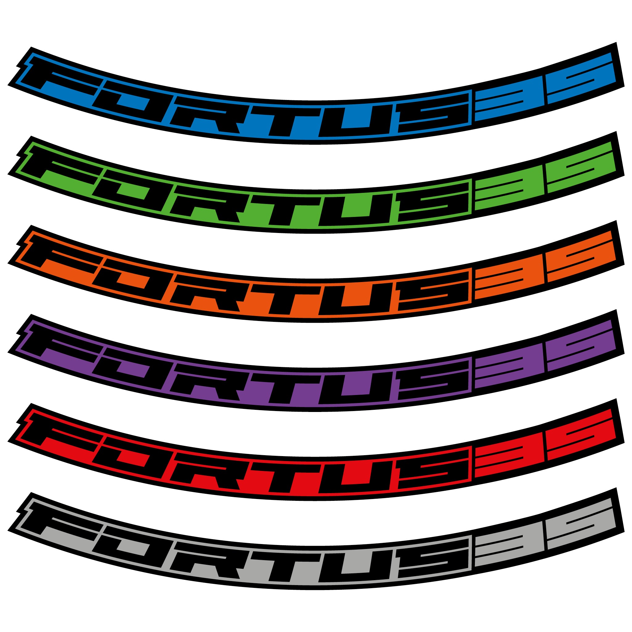 Hope Fortus 35 Rim Decal Kit Black / 27.5