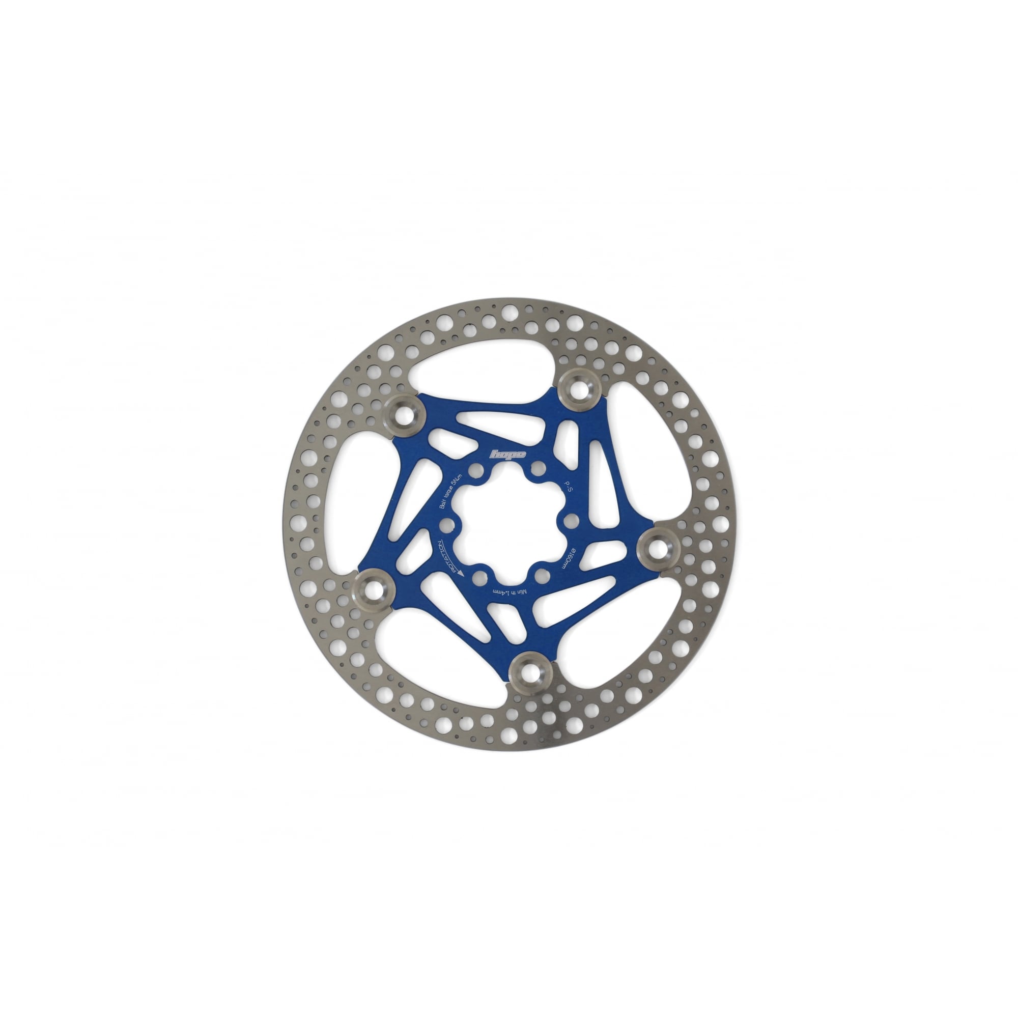 Hope Road Floating Disc Brake Rotor 6-Bolt Blue / 160mm