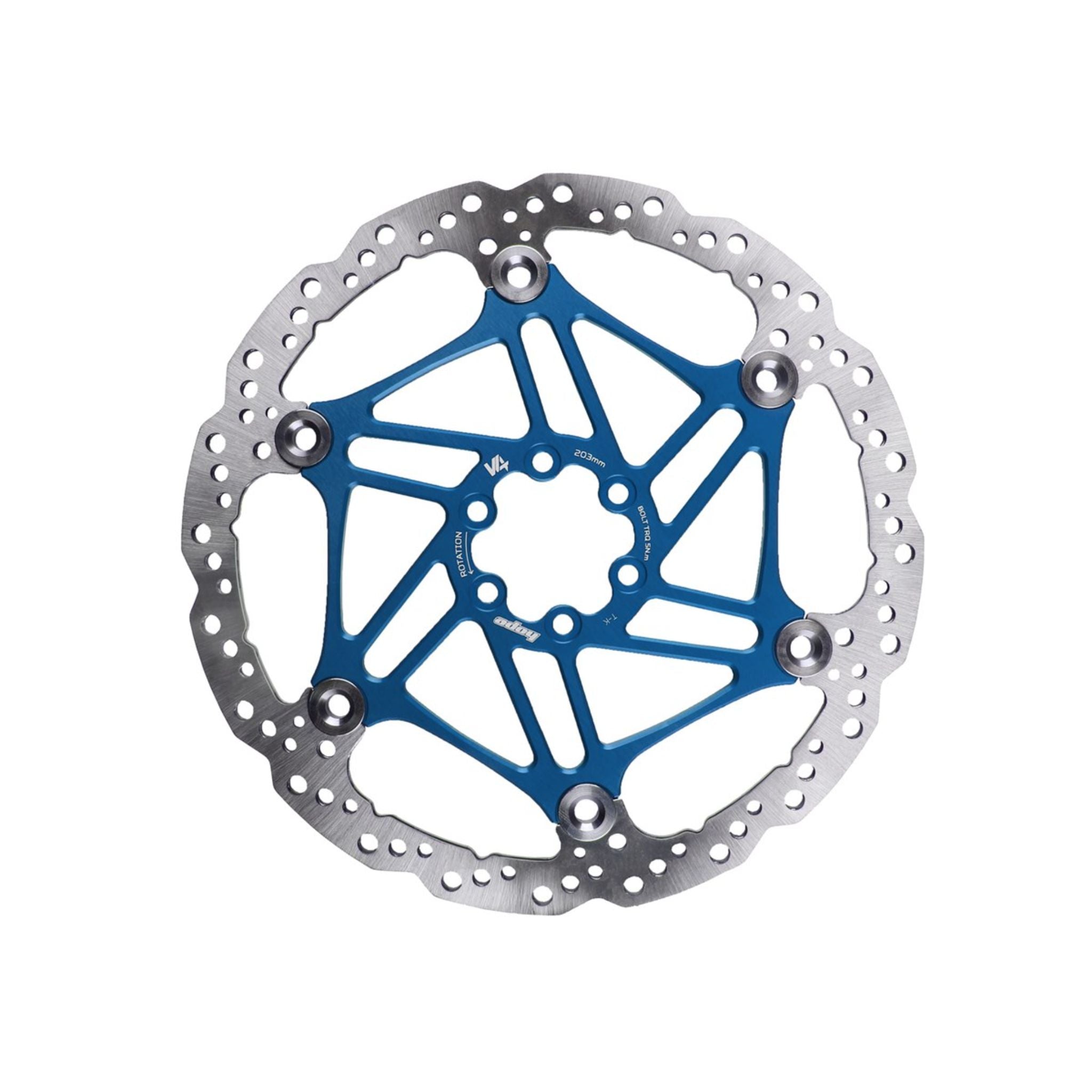 Hope V4 Vented Floating Disc Brake Rotor Blue / 203mm