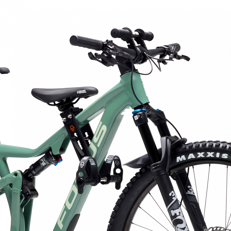 Kids Ride Shotgun Seat & Bar Combo Pack Black