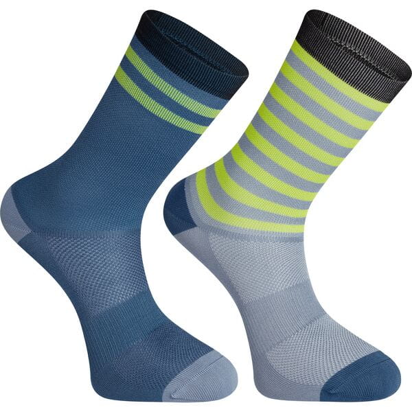 Madison Sportive Long Socks Twin Pack Shale Blue / M