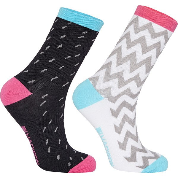 Madison Sportive Mid Socks Twin Pack Black / L