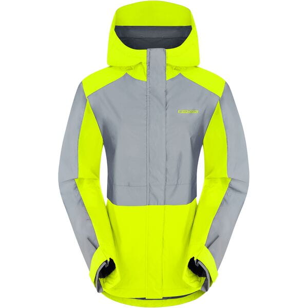 Madison Stellar FiftyFifty Reflective Women's 2-Layer Waterproof Jacket Hi-viz Yellow / Silver / Size 10