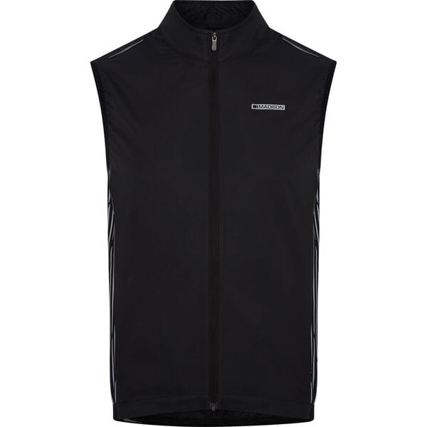 Madison Stellar Reflective Windproof Men's Gilet Black / Large