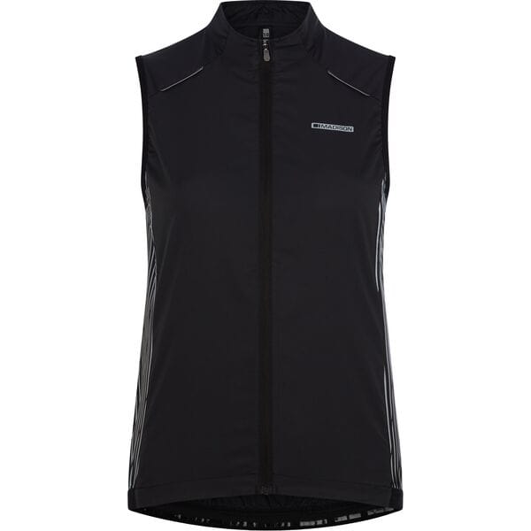 Madison Stellar Reflective Windproof Women's Gilet Black / Size 10