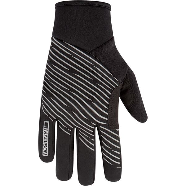Madison Stellar Youth Reflective Windproof Thermal Gloves Black / Age 5 - 6
