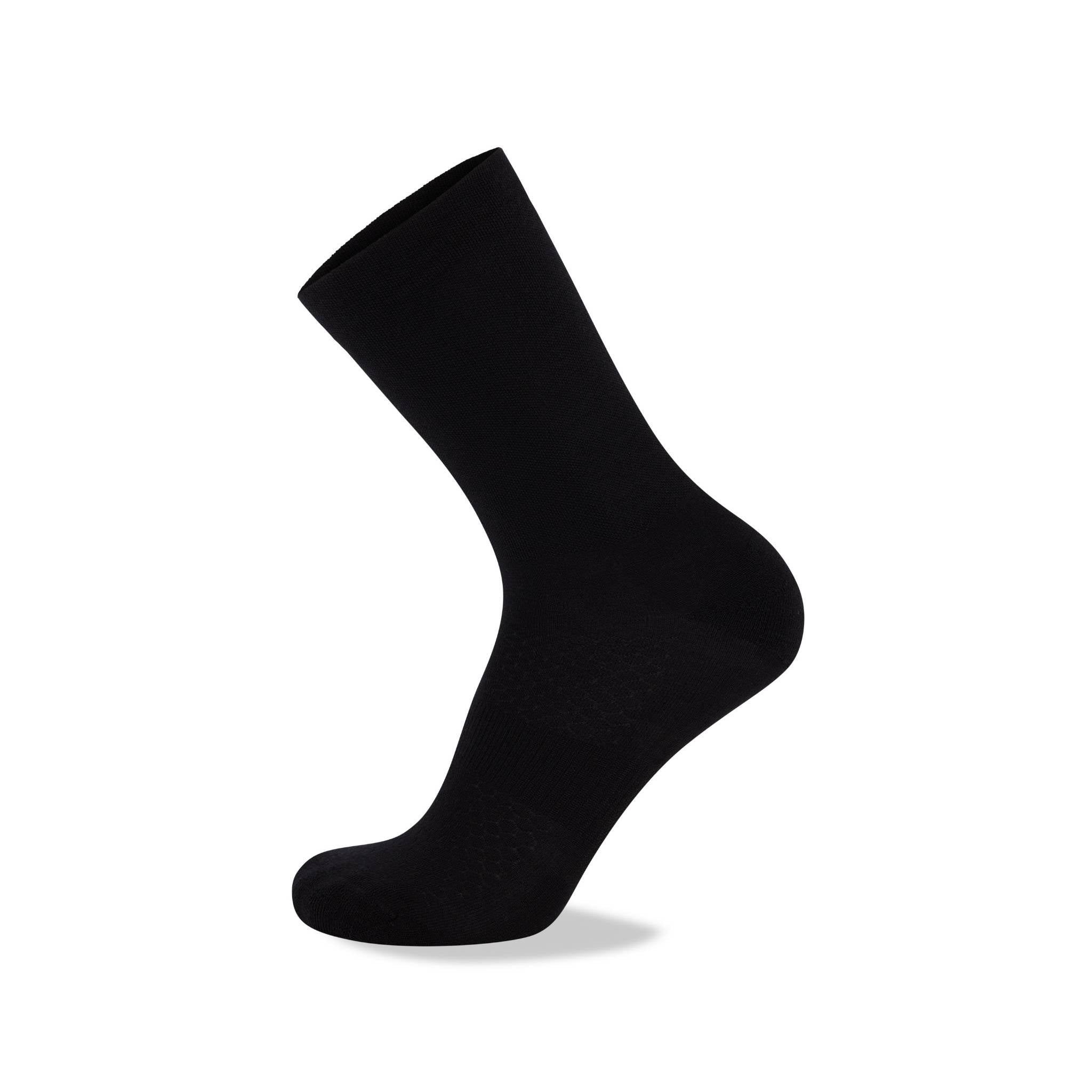 Mons Royale Atlas Crew Sock - Black Logo Black / M