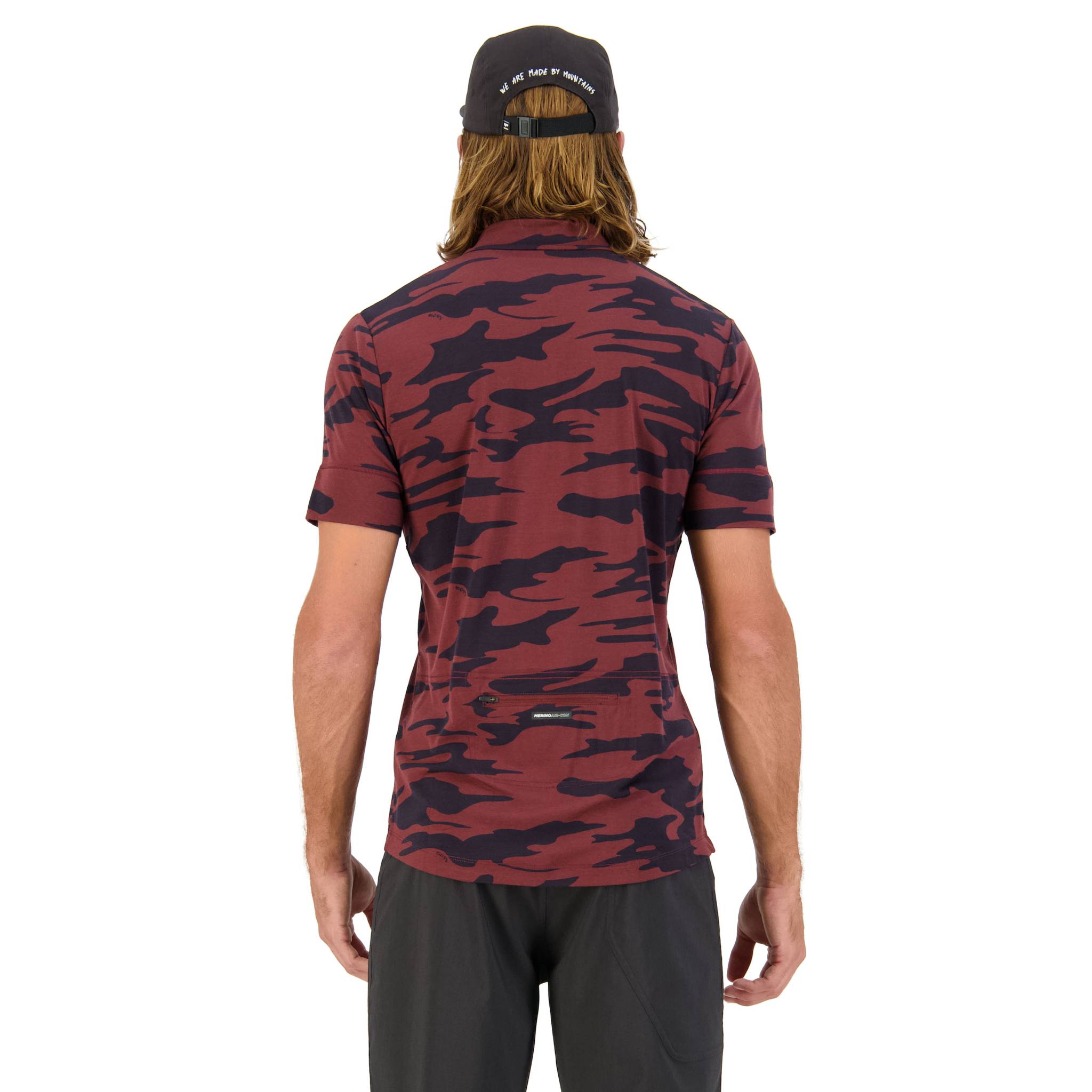 Mons Royale Cadence Half Zip T - Chocolate Camo Chocolate Camo / XL