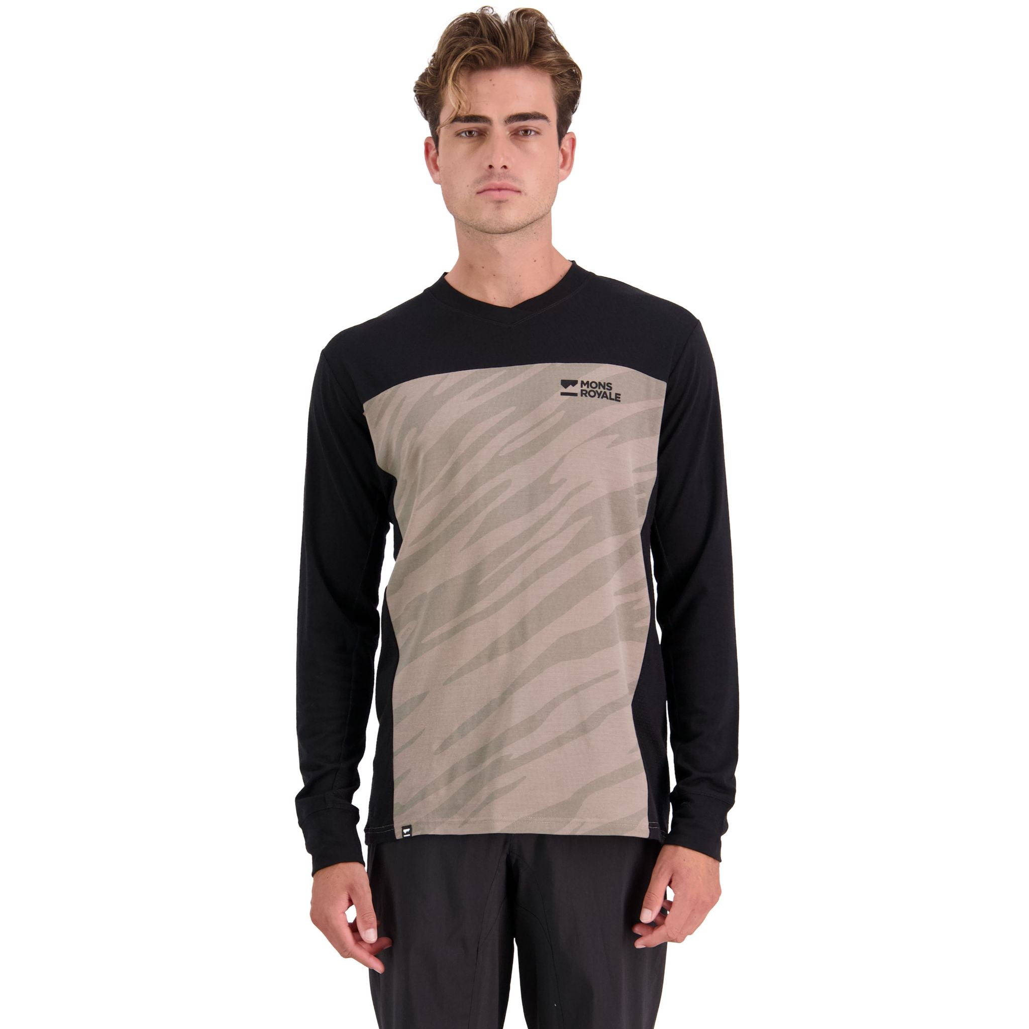 Mons Royale Redwood Enduro VLS Jersey - Black / Undercover Camo