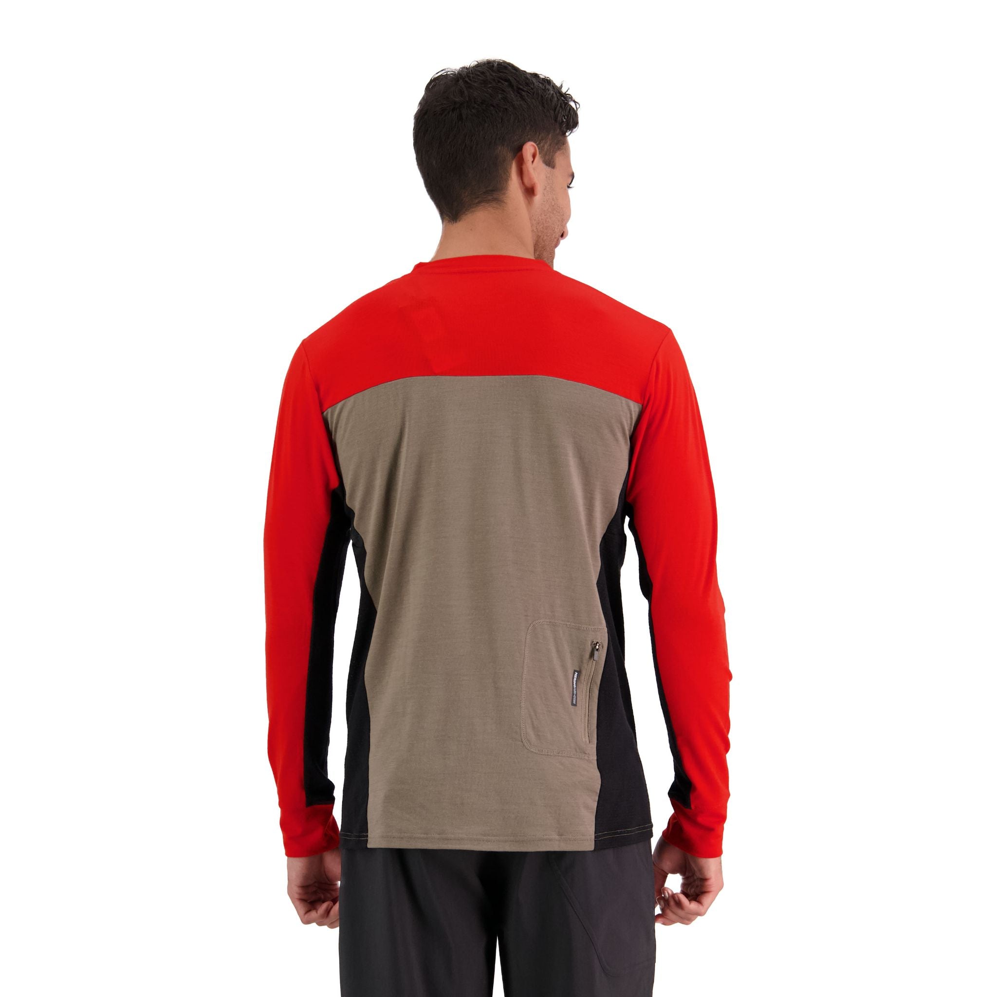 Mons Royale Redwood Enduro VLS Jersey - Retro Red / Black / Walnut