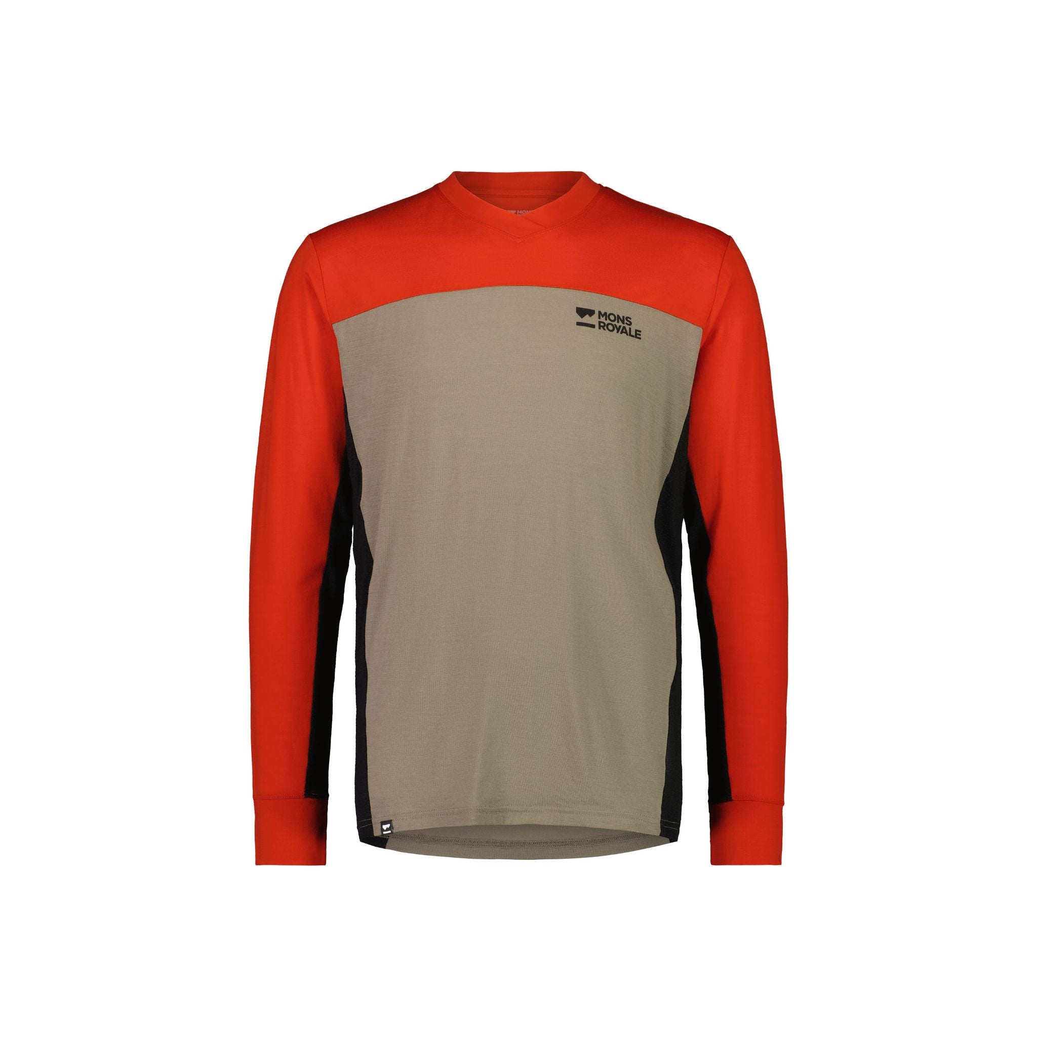 Mons Royale Redwood Enduro VLS Jersey - Retro Red / Black / Walnut Retro Red / Black / Walnut / M