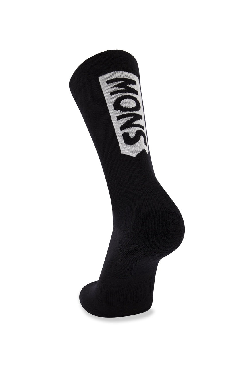 Mons Royale Unisex Atlas Crew Sock Black Black / S