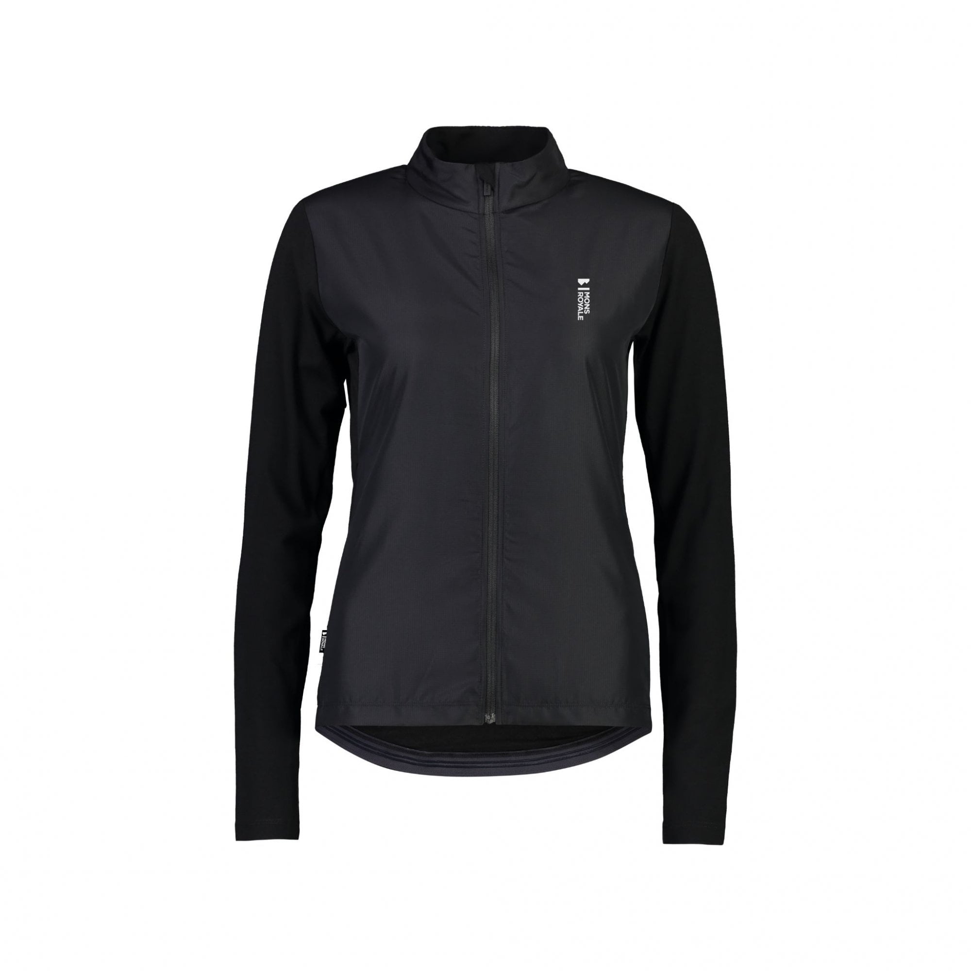 Mons Royale Womens Redwood Wind Jersey Black Black / S