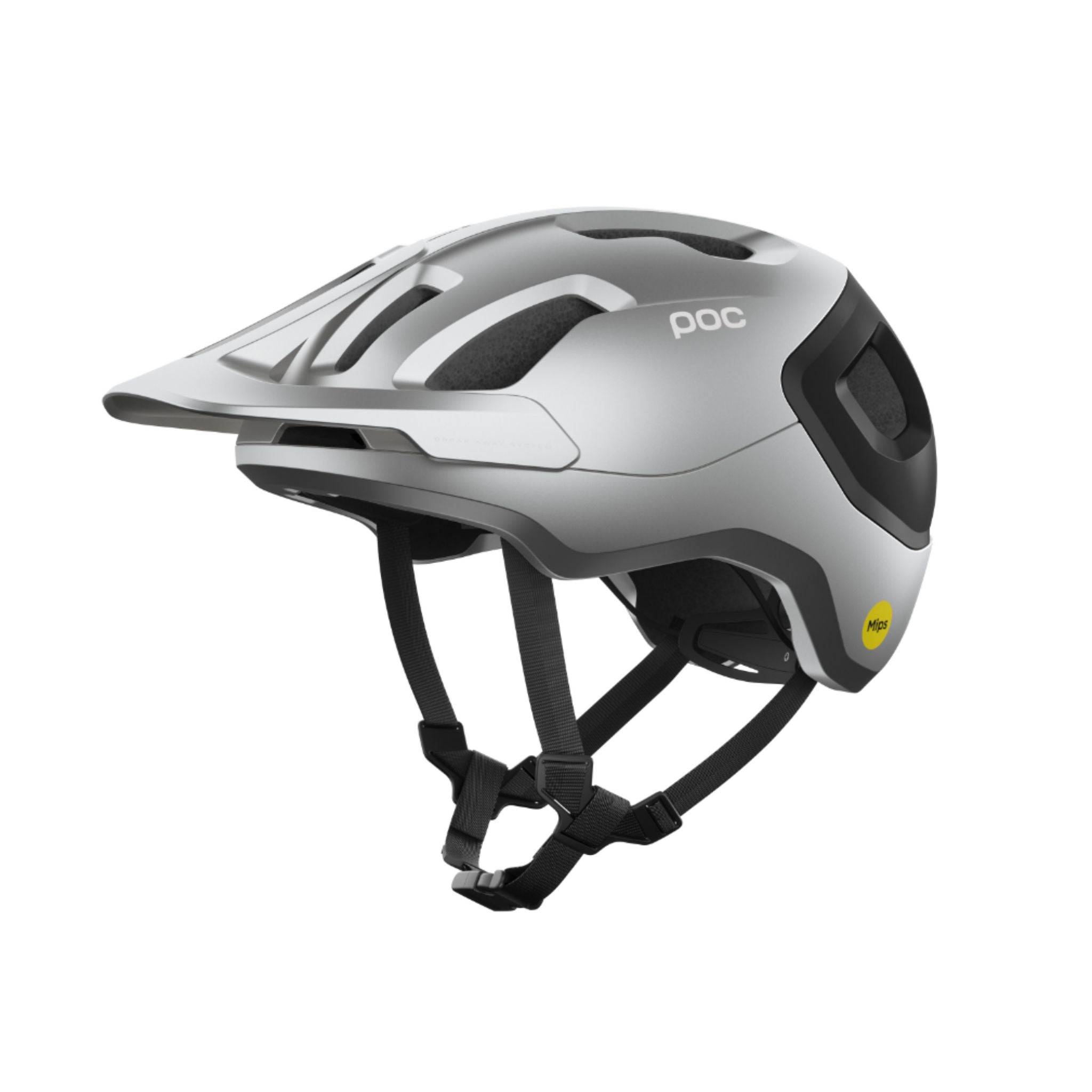 POC Axion Race MIPS Helmet Uranium Black/Argentite Silver Matt / S/51-54
