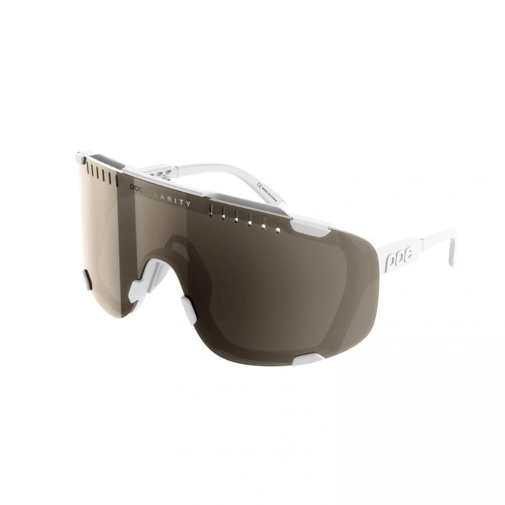 POC Devour Sunglasses Hydrogen White / Brown/Silver Mirror
