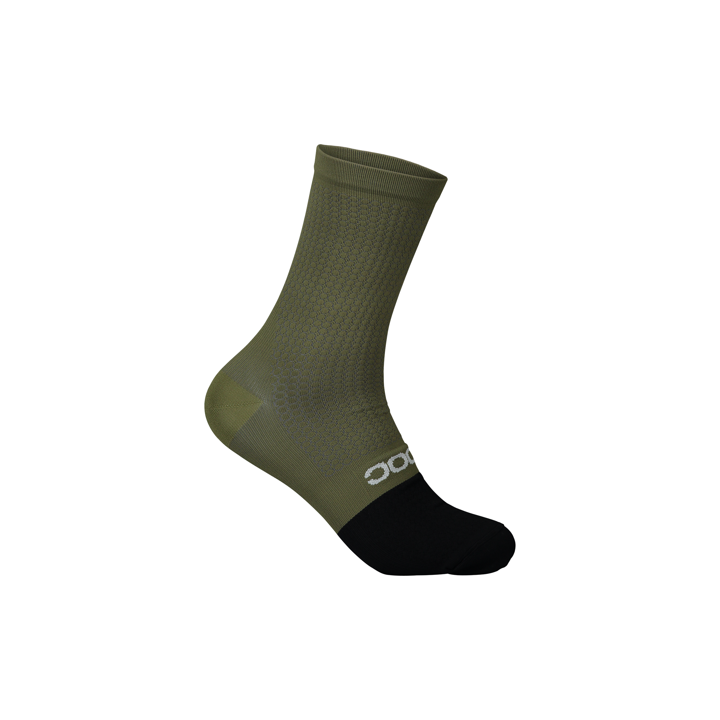 POC Flair Sock Mid Epidote Green/Uranium Black / Small/37-39