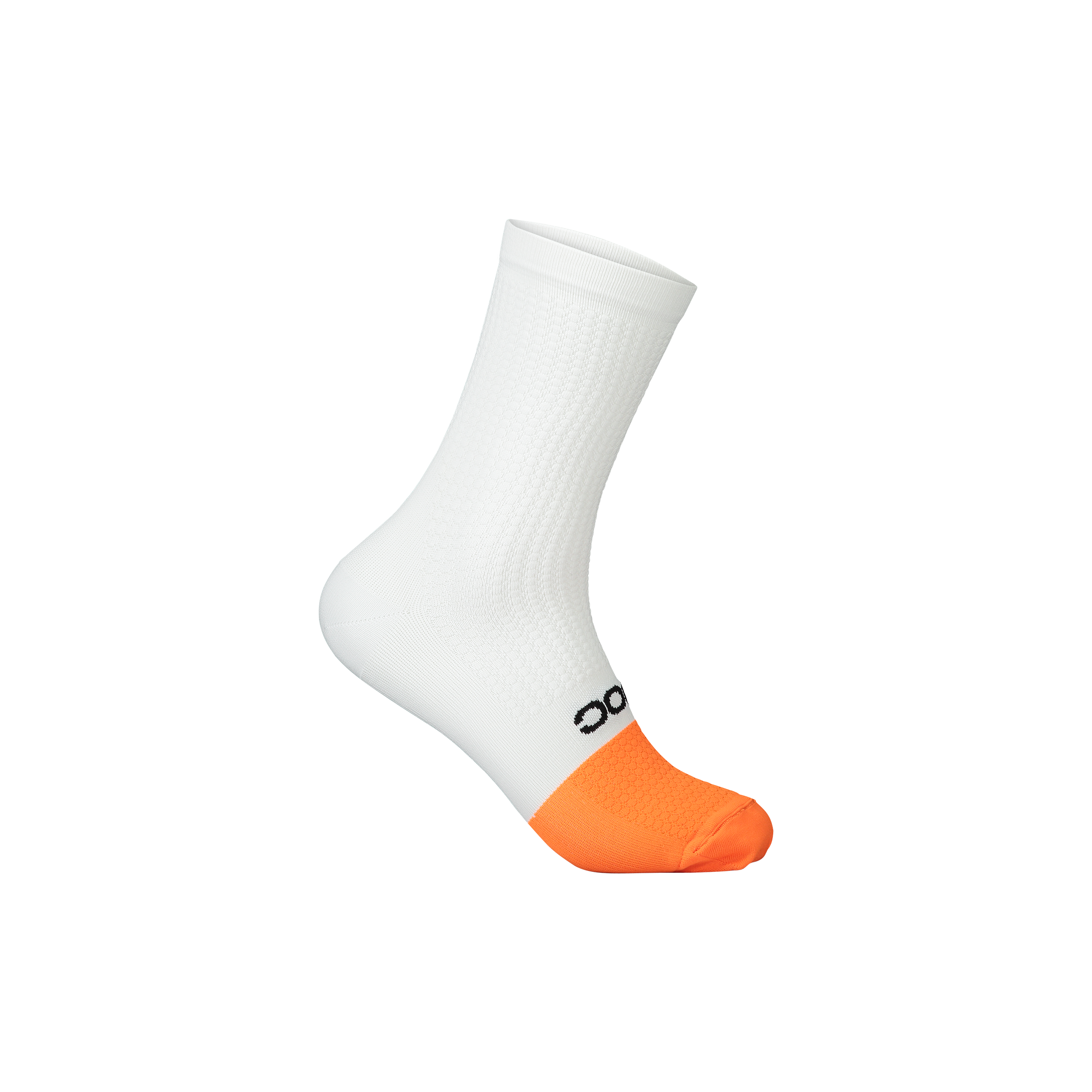 POC Flair Sock Mid Hydrogen White/Zink Orange / Small/37-39