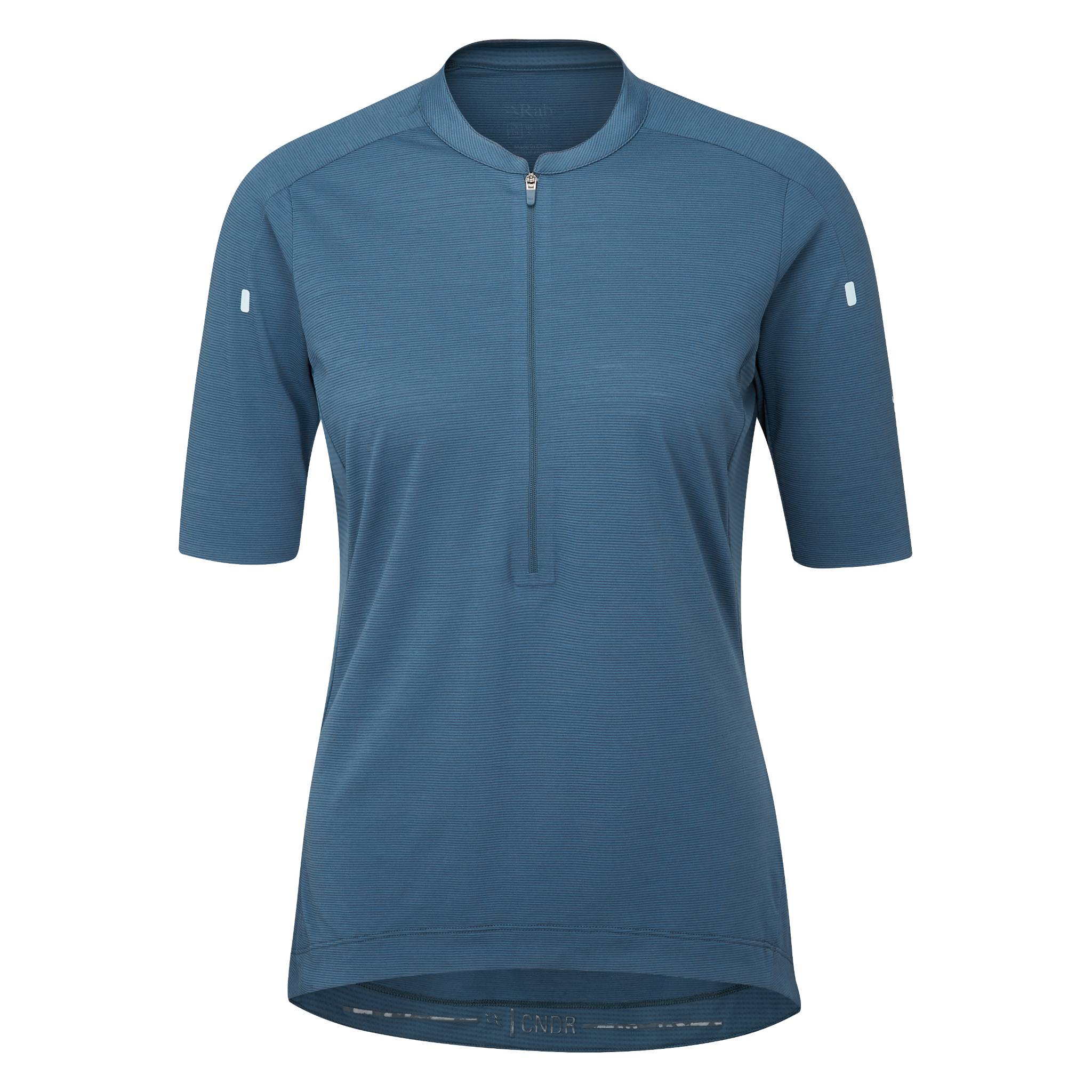 Rab Cindercrino Zip Tee Womens Purple Sage / Size 08