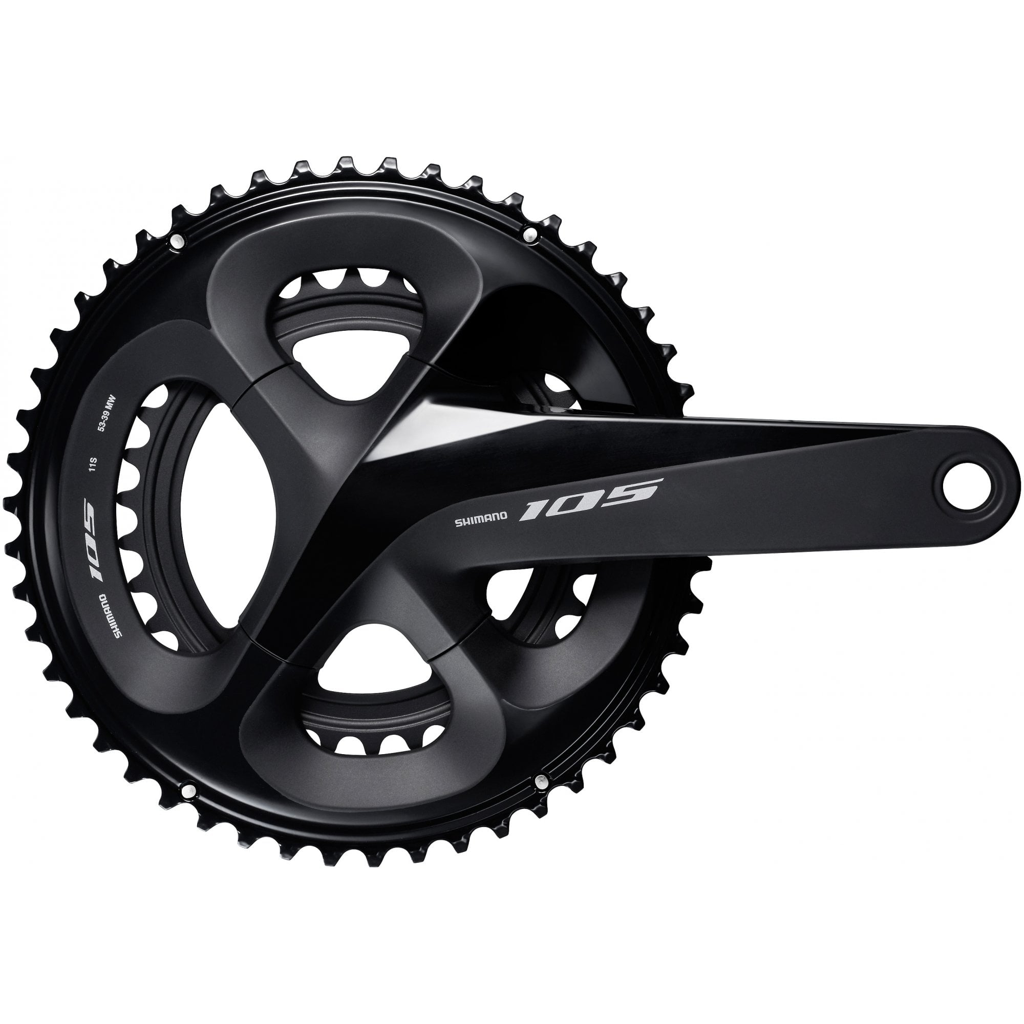 Shimano 105 FC-R7000 Double Road Bike Chainset - HollowTech II Black / 175mm / 52 / 36 teeth