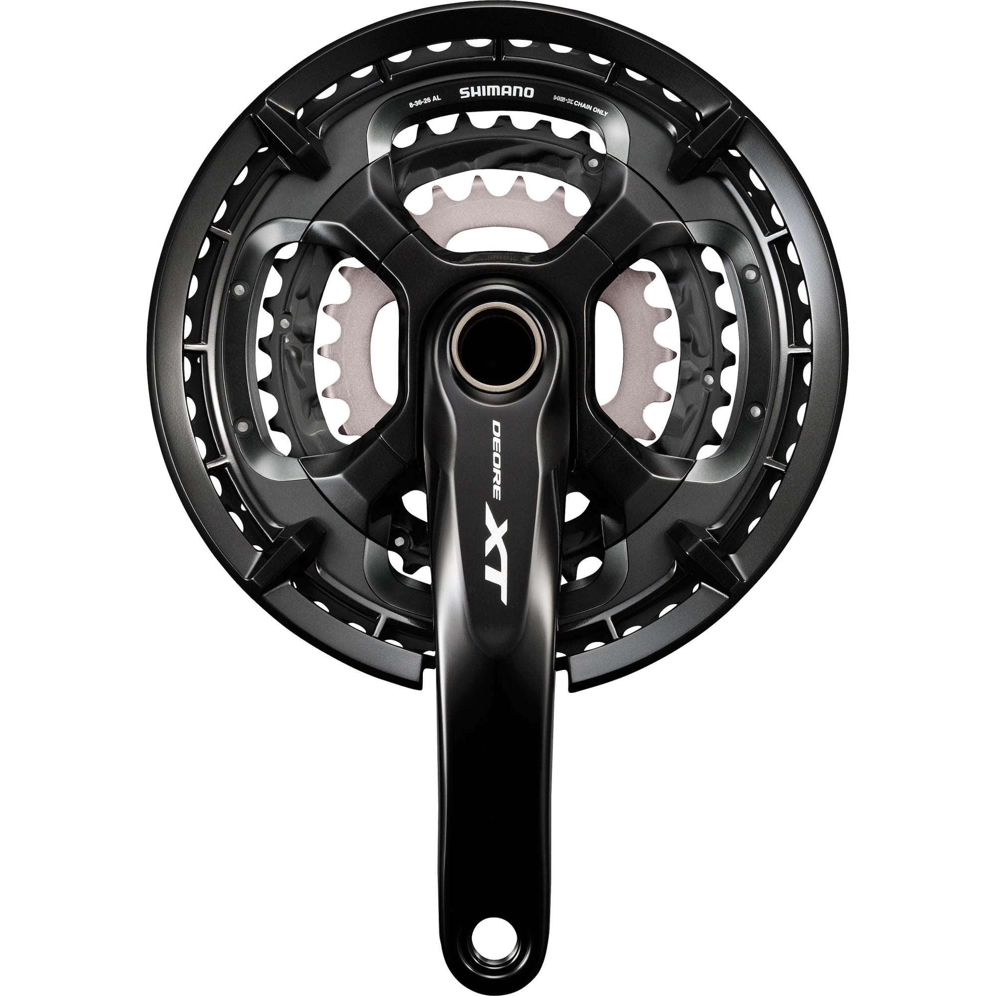 Shimano Deore XT FC-T8000 Deore XT Triple Chainset 10-Speed, with ChainGuard Black / 175mm