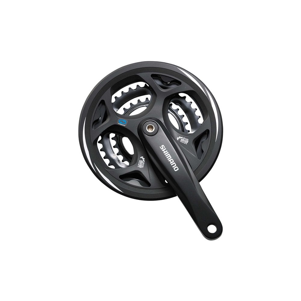 Shimano FC-M311 Altus square taper chainset, 8-speed, 48 / 38 / 28T, black, 175 mm