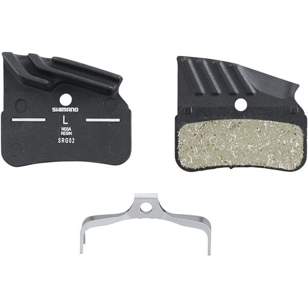 Shimano N03A Resin Disc Brake Pads with Cooling Fins Black / One Size