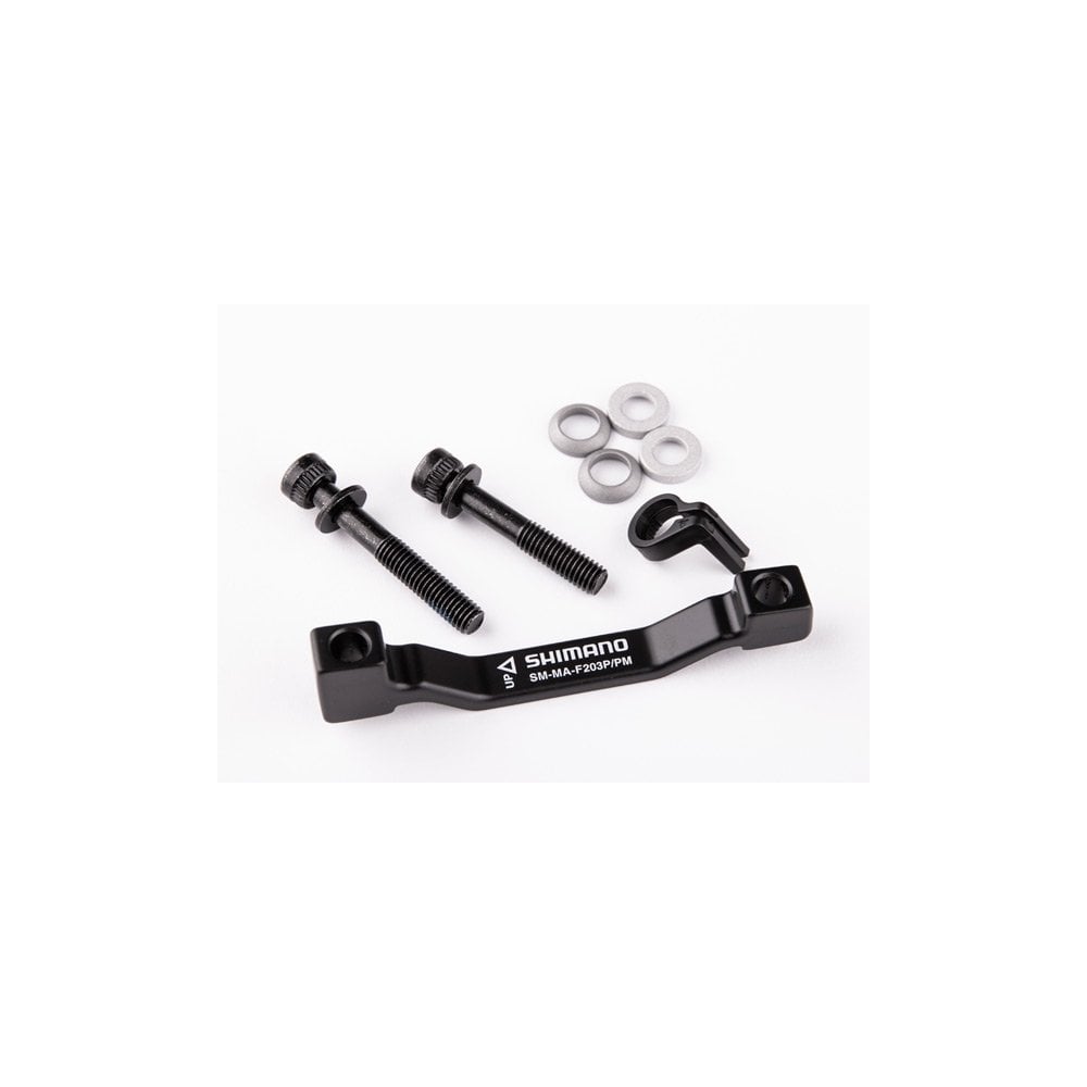 Shimano Post Mount Disc Brake Adapter Black / 180mm Post Mount to 203mm Post Mount
