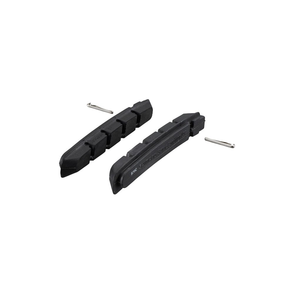 Shimano S70C cartridge brake shoe inserts with fixing pin, pair