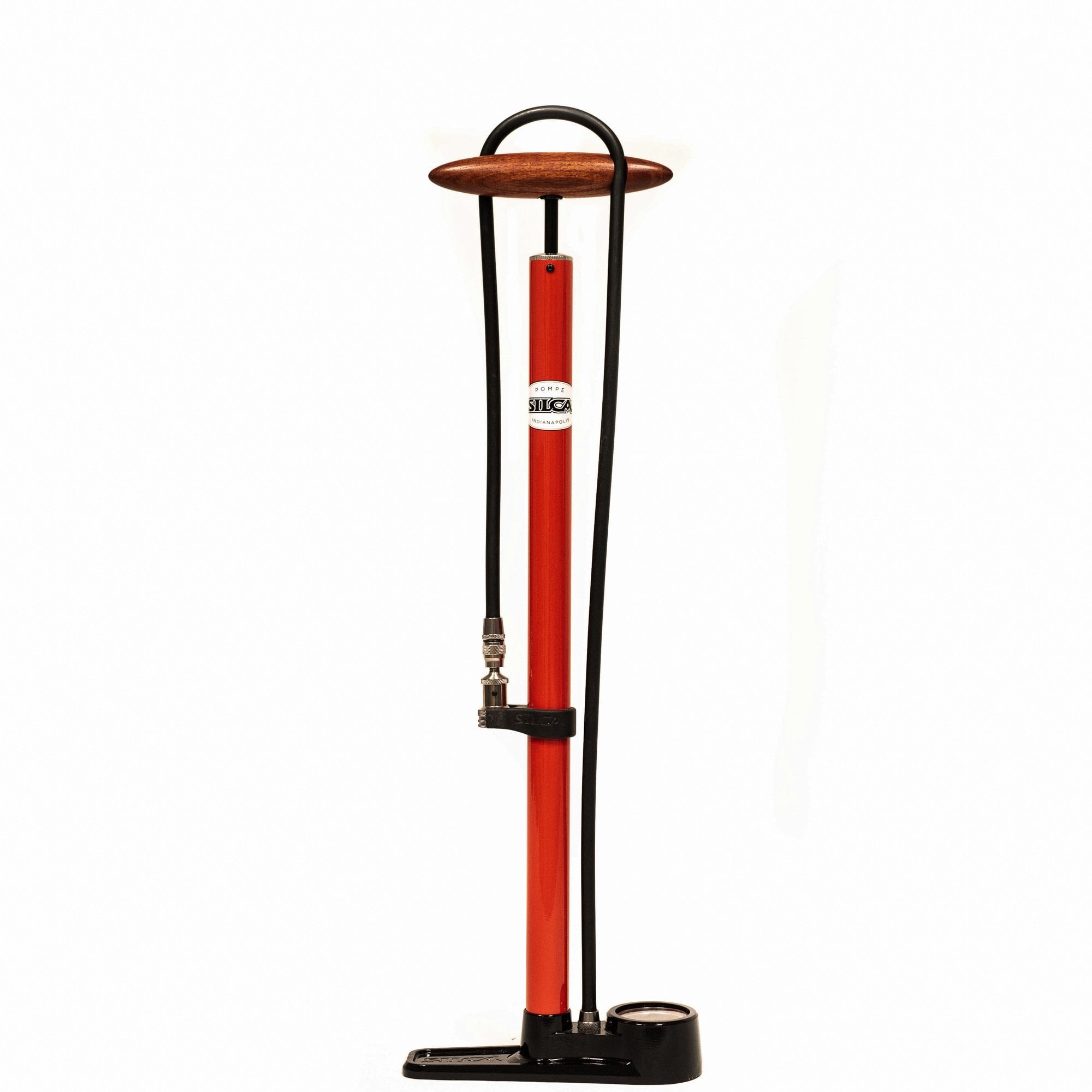 Silca-Pista Floor Pump - Red Red