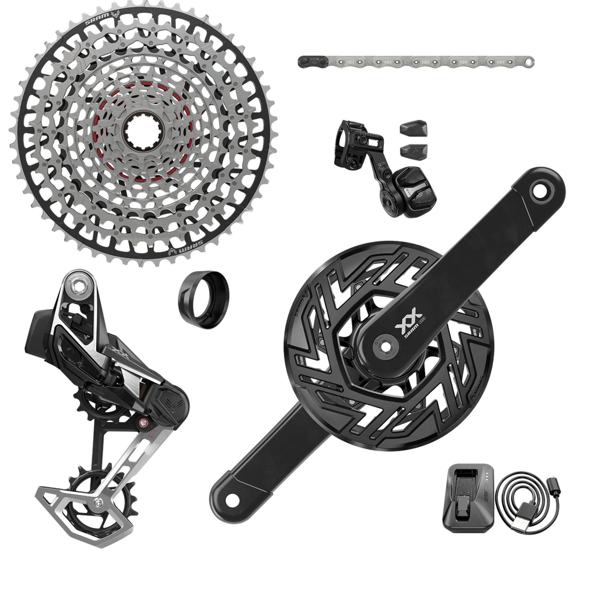 SRAM XX Eagle AXS Transmission E-MTB Groupset Black / Brose / 165mm