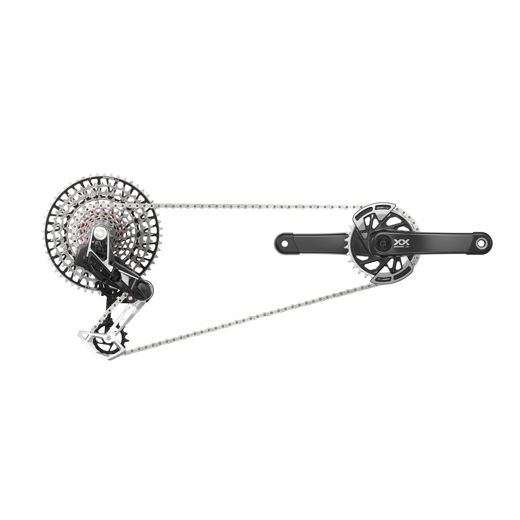 SRAM XX Eagle AXS Transmission Powermeter Groupset Black / 165mm