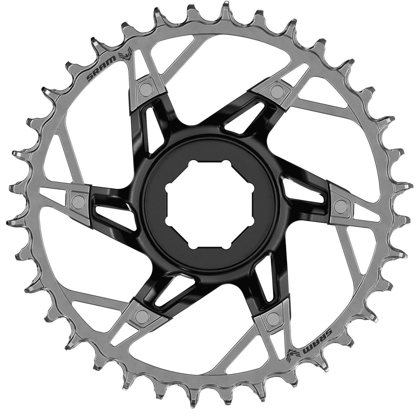SRAM XX Eagle Chainring T-Type Brose Direct Mount Black/Silver / 34T