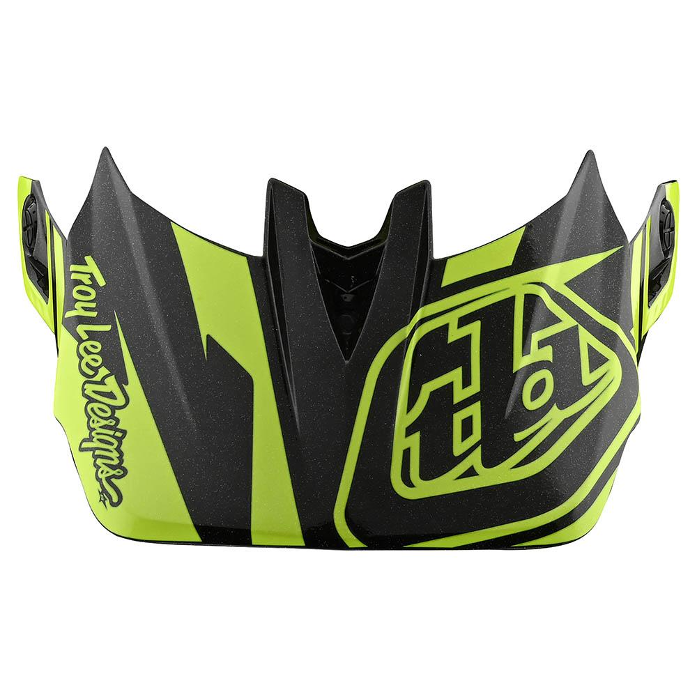 Troy Lee Designs D4 Visor Ltd Ed Slash - Black/Yellow
