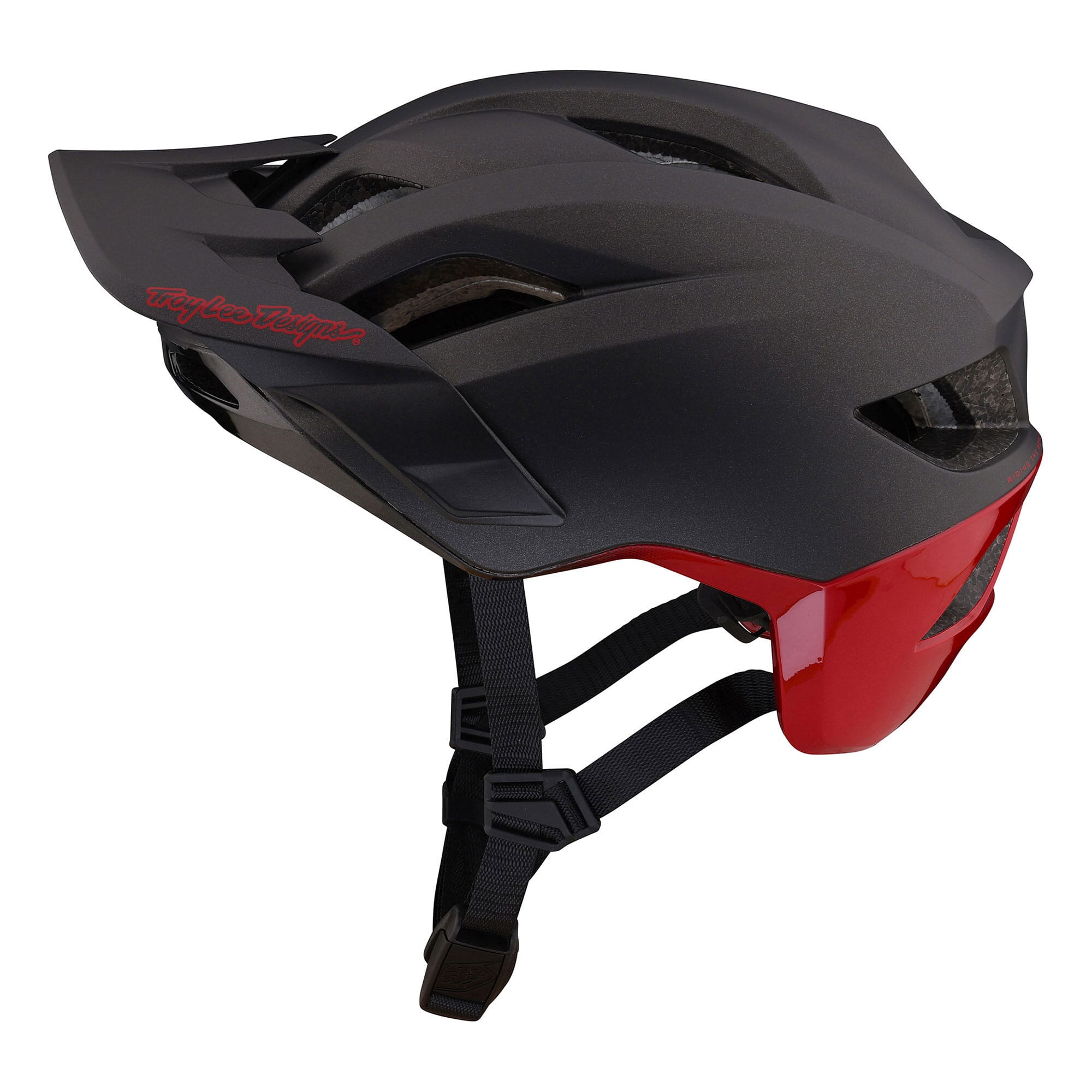 Troy Lee Designs Flowline SE MIPS Helmet Radian - Charcoal/Red / M/L